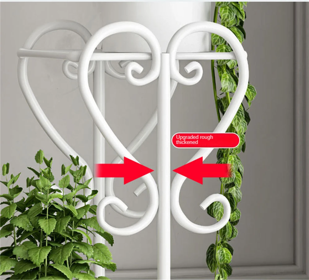 Plant Stand Flower Pot Shelves Metal Wrought Iron Display Flowers Shelf for Living Room Balcony Garden Terrace Storage Organizer