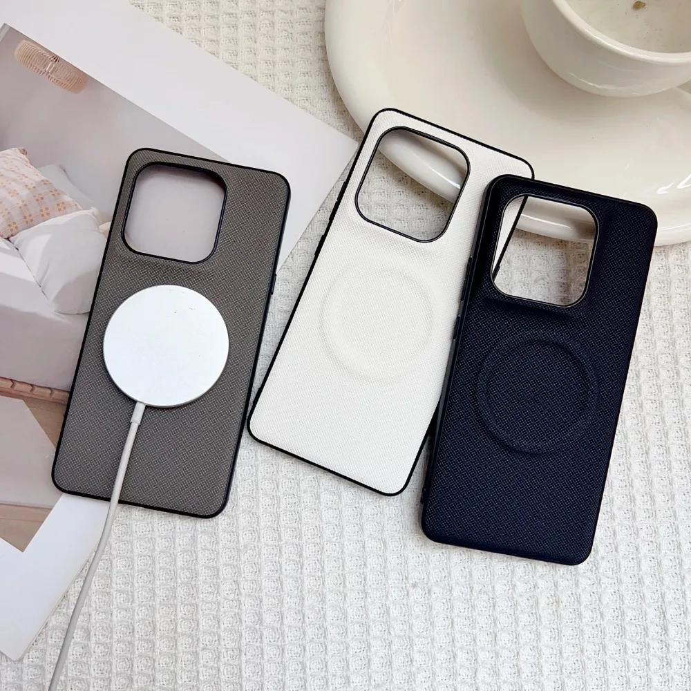 Luxury Business Leather Magnetic Phone Case with MagSafe Protection