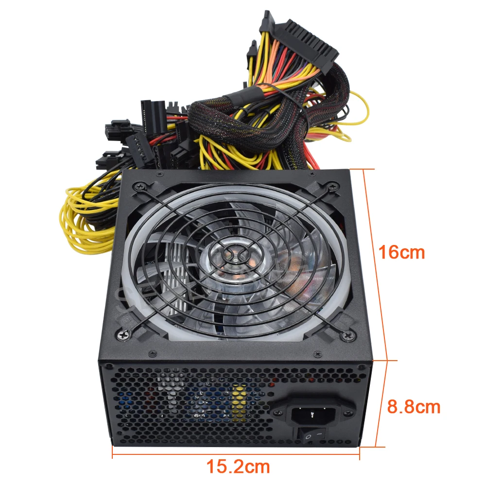 750w Psu 94% Platinum 750W Power Supply Kit For GPU Mining - Ethereum, ZEC,  Bitcoin Rig 94% Platinum Efficiency PSU
