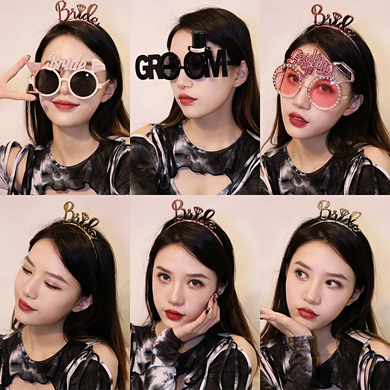 

Wedding Decorations Bride To Be Glasses Holiday Photo Props Bridal Shower Hens Bachelor Party Wedding Decoration Supplies Gifts