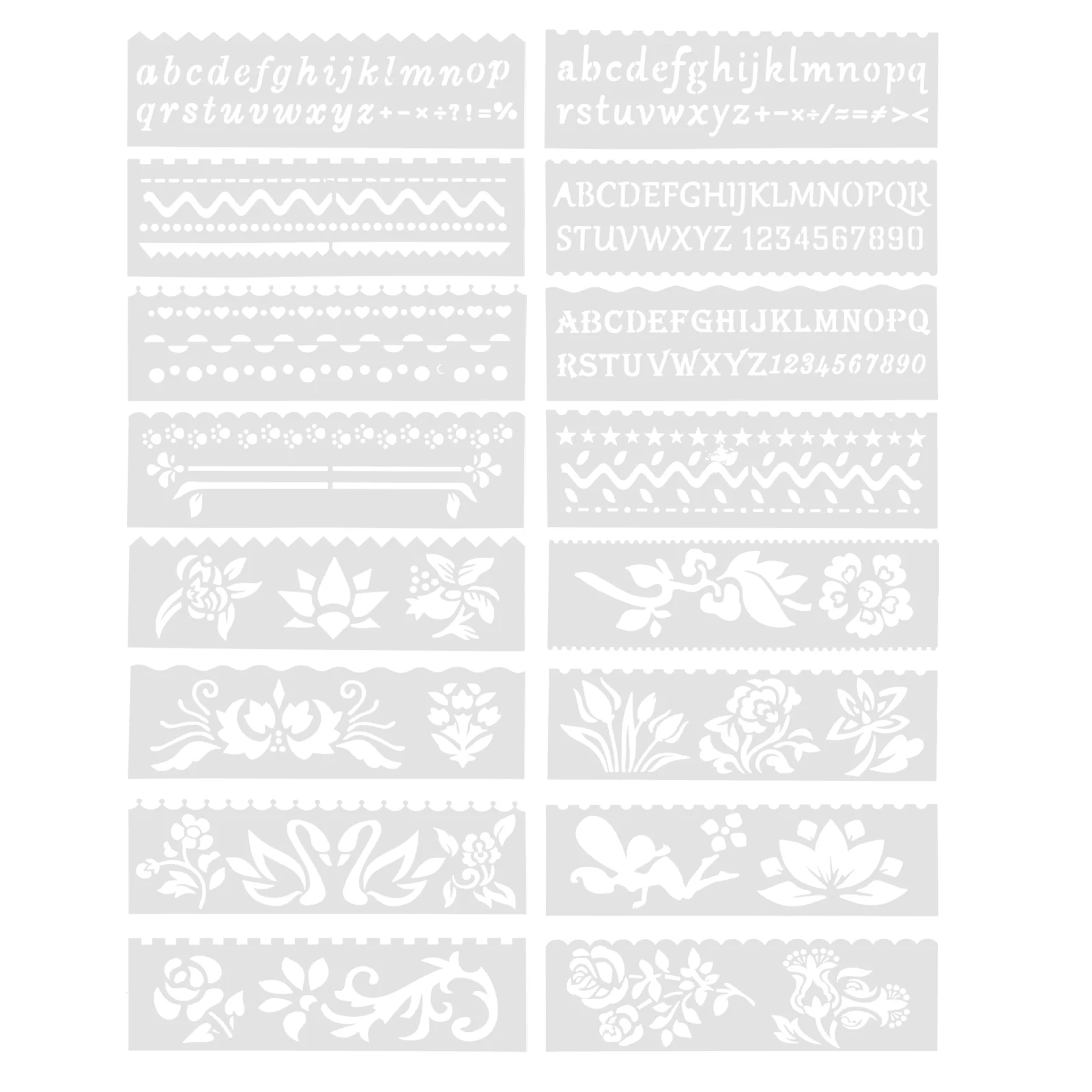 

6 Pcs Painting Template Cake Stencils Wood Burning Wall Templates Decorative Ruler Hollow Pattern DIY Pp Hand Painted Child