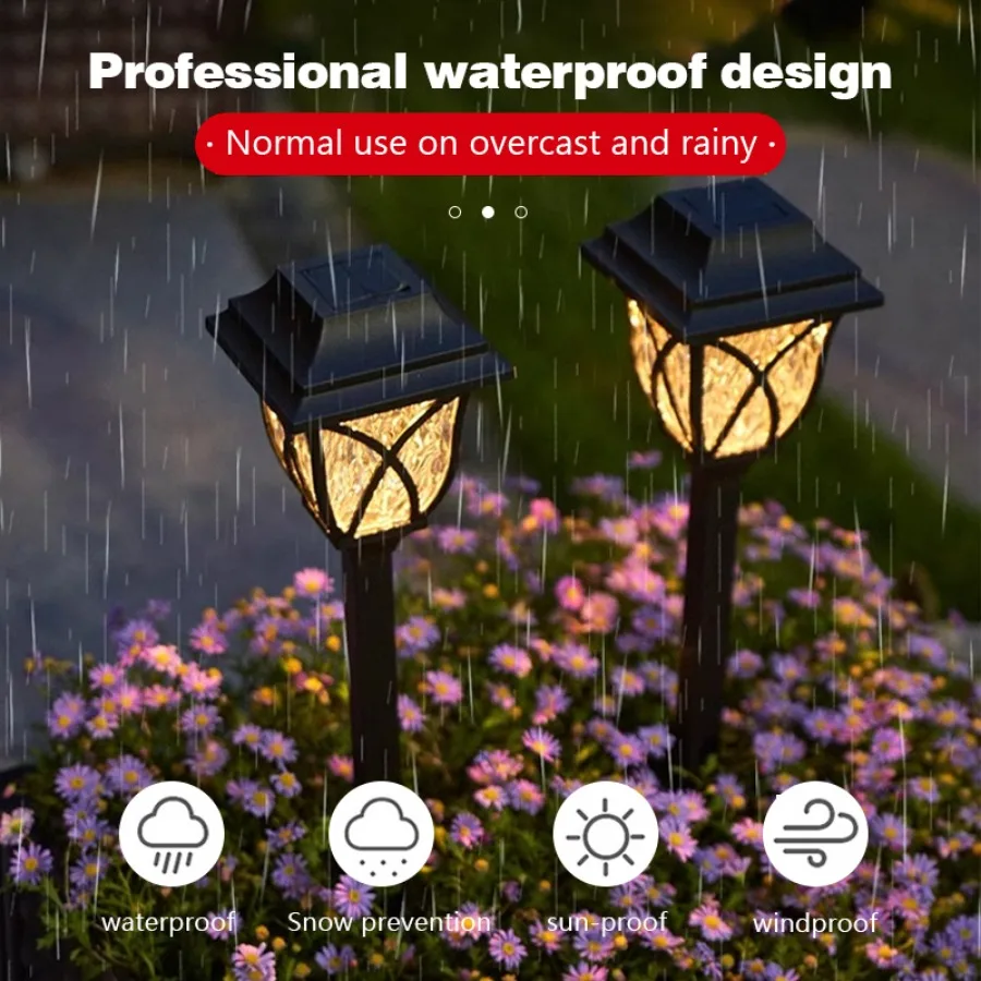 8 حزمة الشمسية LED فناء مصباح في الهواء الطلق مقاوم للماء أضواء الحديقة الشمسية المشهد قناة ضوء الممر حديقة إضاءة ديكورية