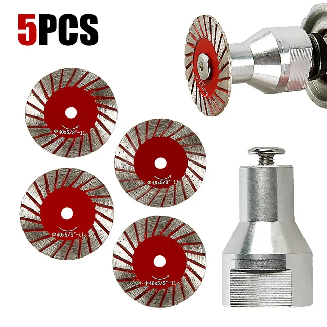 5PC Diamond Saw Blade Set for Stone & Masonry (M14) 1