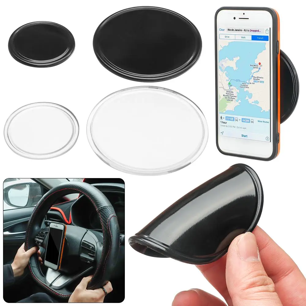 Car Non slip Mat Silicone Round Anti skid Pad Sticky Pad Gel for Mobile