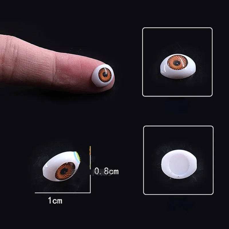 Bjd Doll Accessories Plastic Eyeballs Suitable for Reborn Doll Acrylic Boat Shaped Eyes 7/8/10/12mm