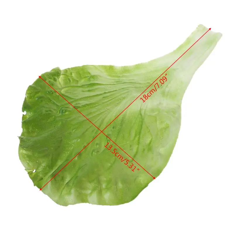 P82c Artificial Vegetable Lettuce Leaves Simulation Fake Lifelike For