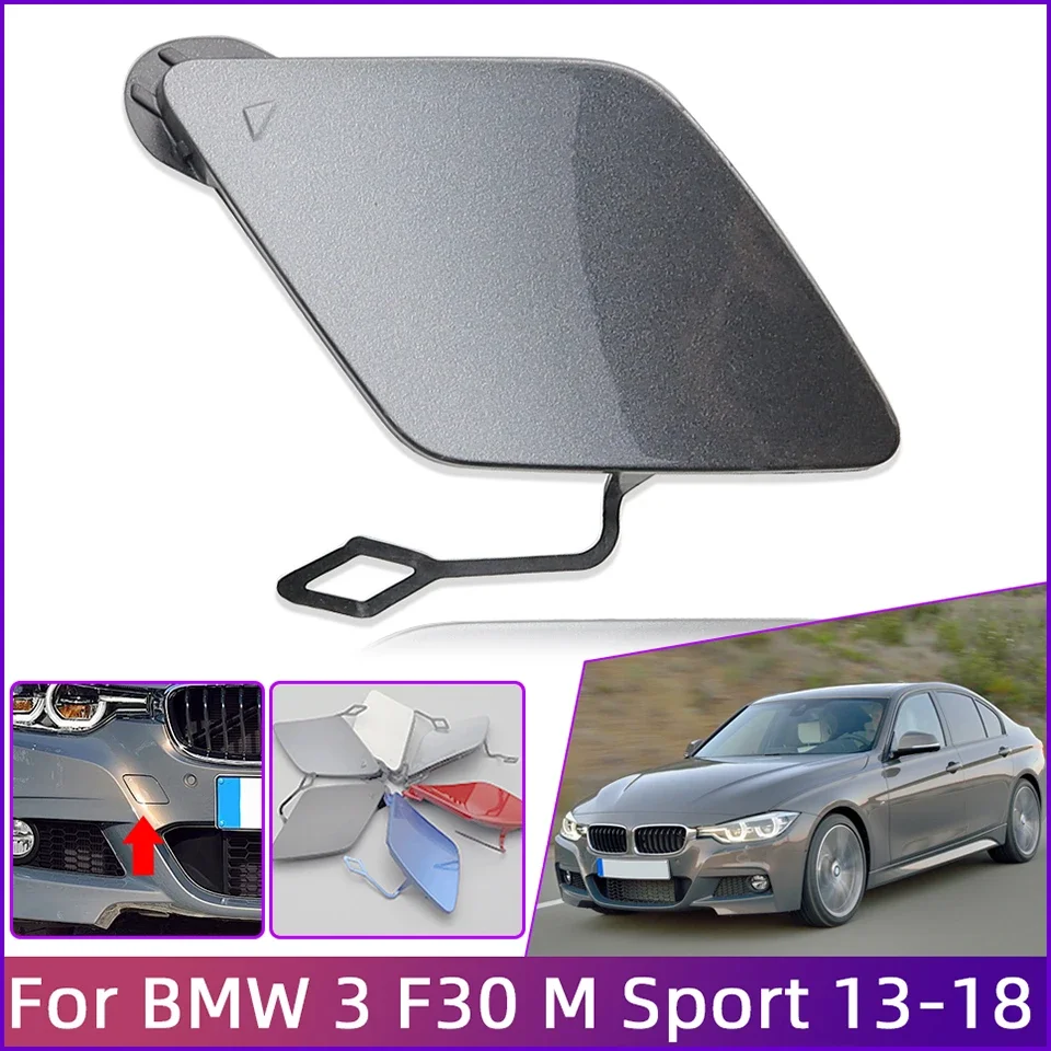 Car Front Rear Bumper Towing Eye Hook Lid For BMW 320 325 328 330 F30 F31 M Package 2013-Painted Trailer Cover Cap Garnish car tow hook cover car tow hook