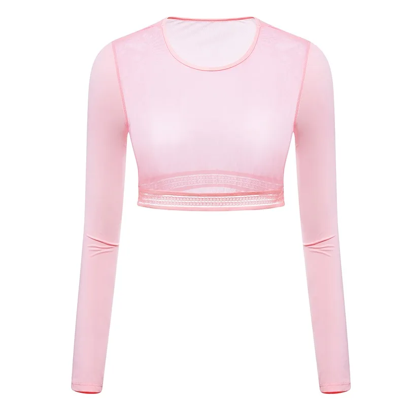 Golf Women's Underwear Ice Silk Fabric Long Sleeve Bottom Coat Sunscreen Breathable Half Waist Skin friendly women golf clothing