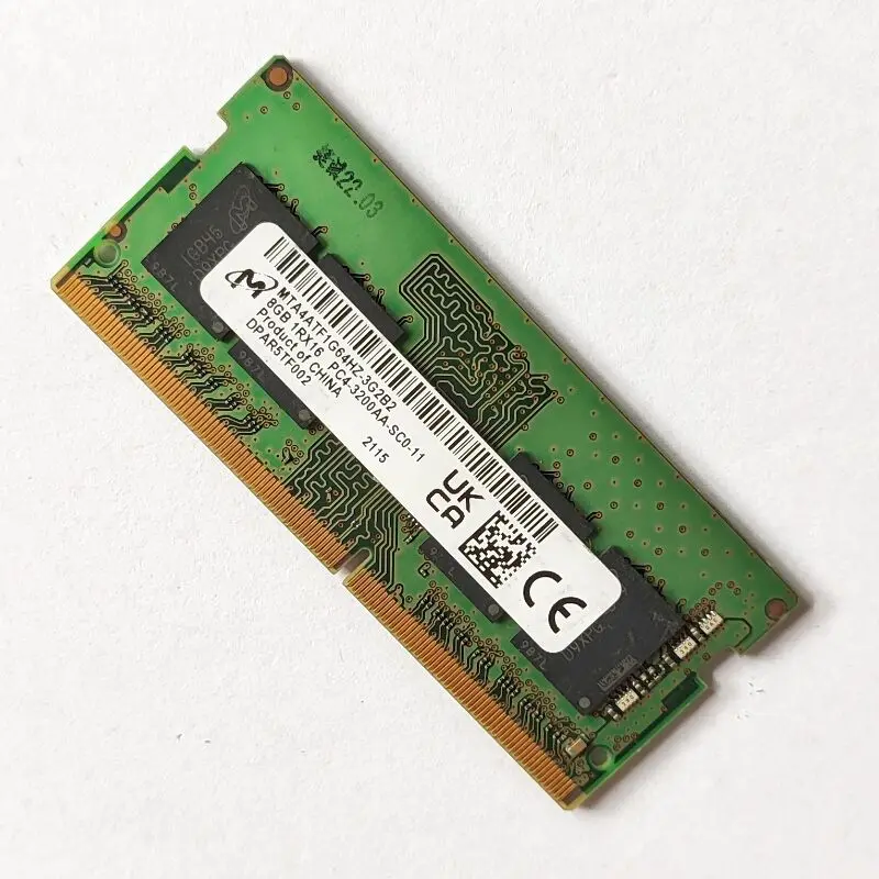 Memória Micron-ram para Laptop Ddr4 8gb 3200mhz Pc43200aa-sco11 1.2v Sodimm 260pin 1rx16
