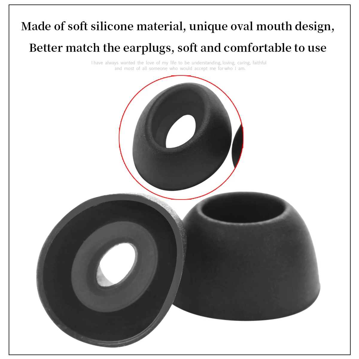 6Pcs Silicone Ear Tips for Xiaomi Active Noise Cancelling Collar Bluetooth Eartips cmq3 headphones Tips Oval mouth