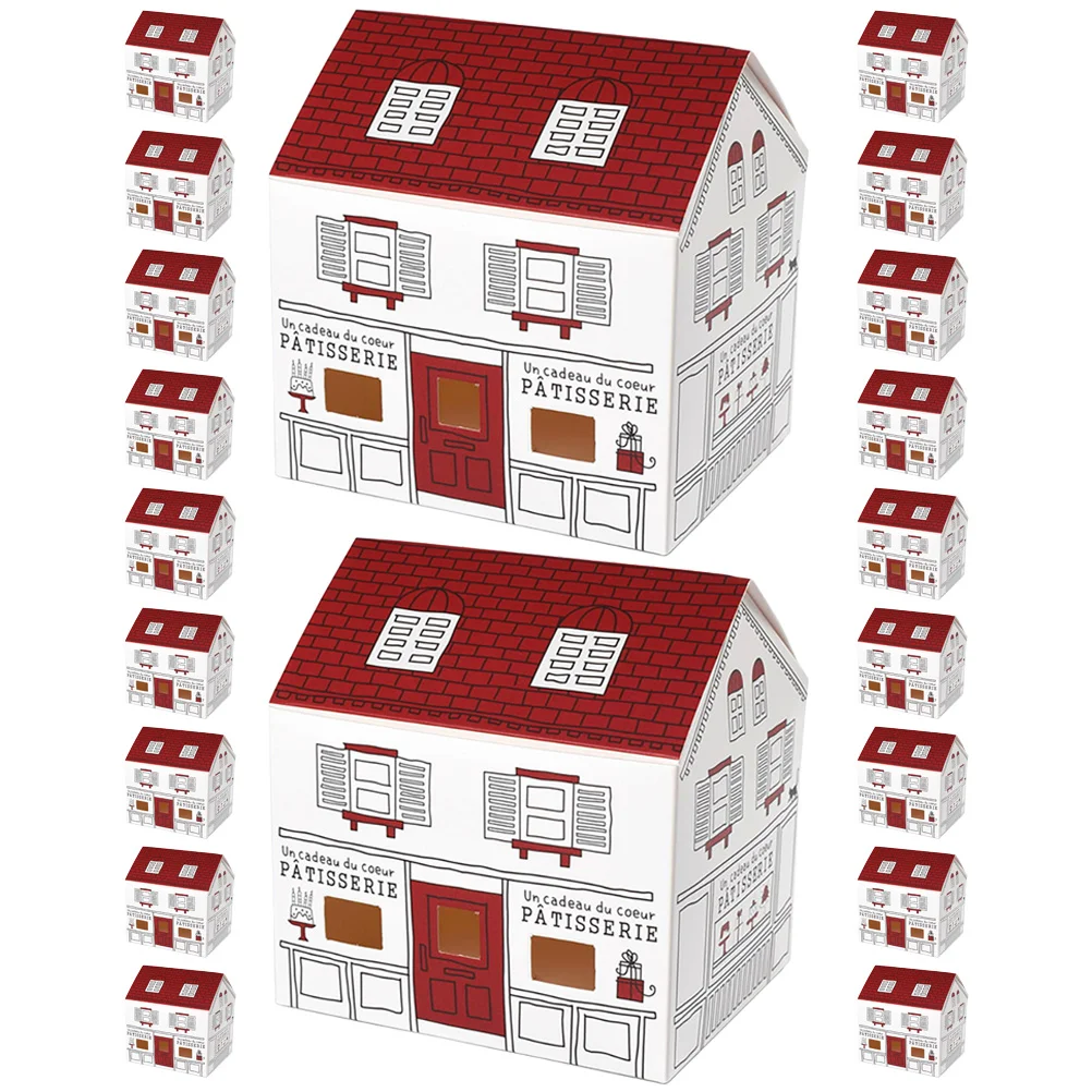 

20Pcs Bridal Shower Candy Boxes Paper Candy Boxes Festival Party House Shaped Boxes for Candy