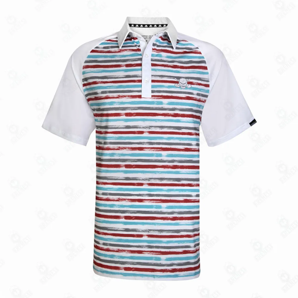 Tattoogolf Men's Fade Performance Cool Stretch Golf Shirt Polo Summer Sports Casual Tennis Moisture Wicking Dry Fit Prin T-Shirt