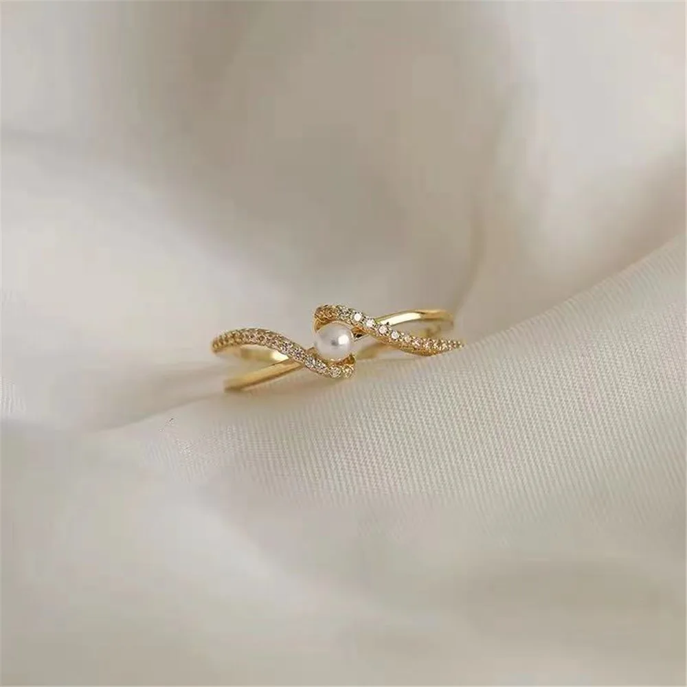 

Exquisite Pearl Ring Pendant with DIY Pearl Accessories S925 Sterling Silver Jewelry Fit 5-6mm Beads