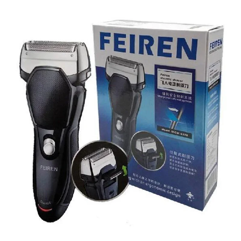 FEIREN 6538 Electric Shaver Shaving Razors Rechargeable Reciprocating 2 Heads Beard Hair Trimmer Electric Repair Clipper Machine