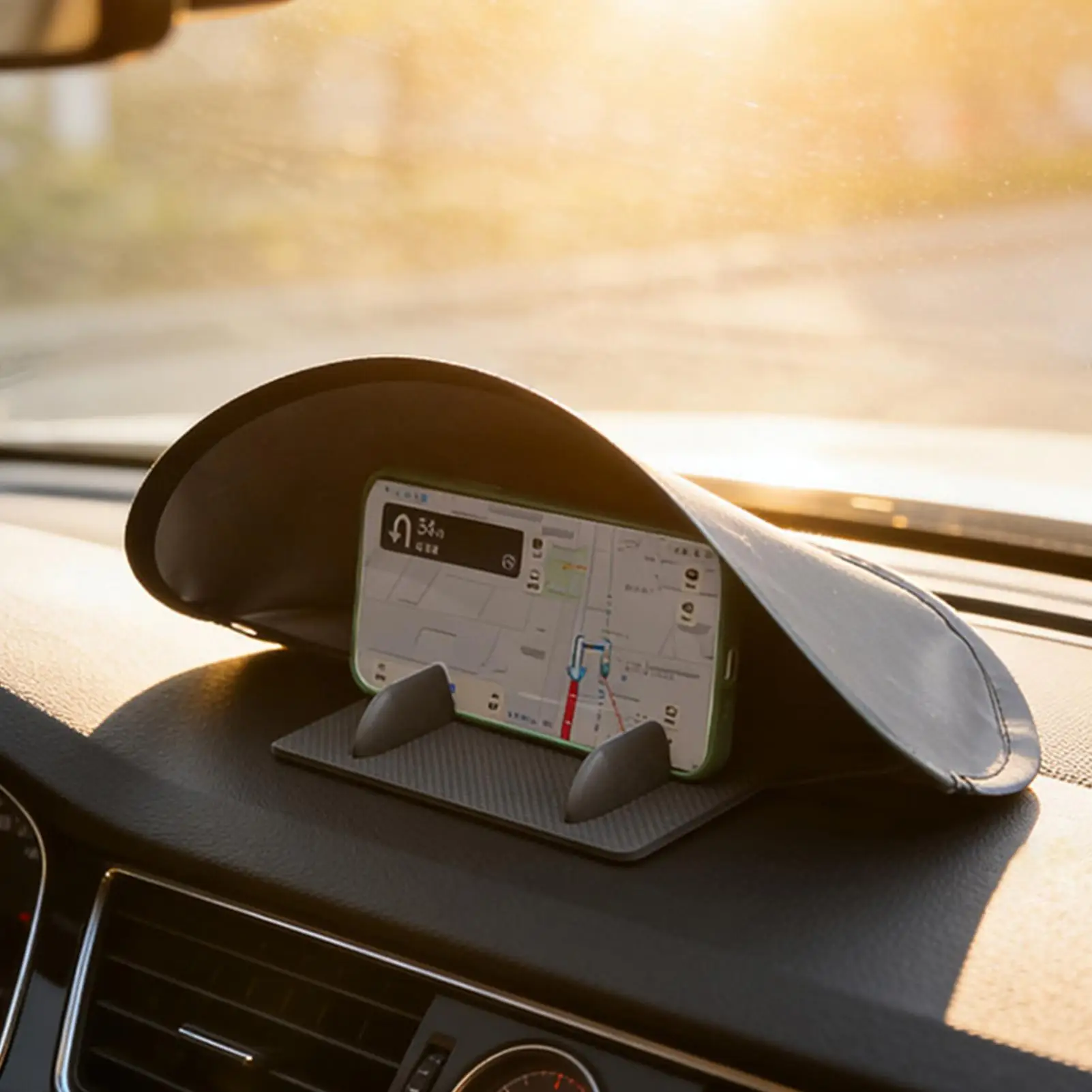 Foldable Anti-Glare Heat Resistant Car Phone Sun Shield