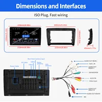 Autoradio ESSGOO Android 14 9" 4+64G 2DIN pour Audi TT MK2 8J 2006-2014 Carplay Sans Fil Android Auto GPS Navigation Bluetooth FM Wifi Mirror Link Lecteur Multimédia Vidéo Écran Tactile Unité Centrale 6