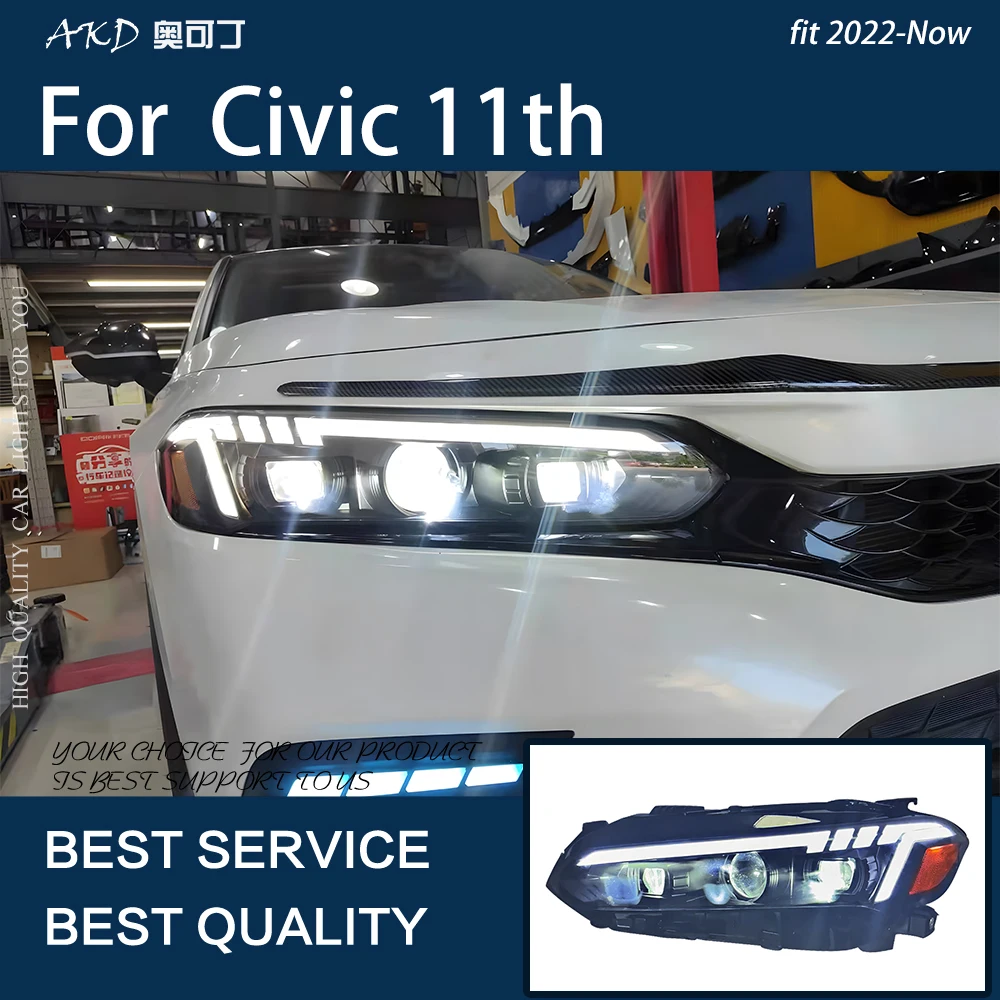 CarLightsforCivic11th2022NowLEDAutoHeadlightAssemblyUpgrade