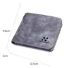 New Short Men Wallets Small Card Holder Photo Holder Vintage Male Purses Engraved Wallets High Quality Leather Men Wallet Clutch 4