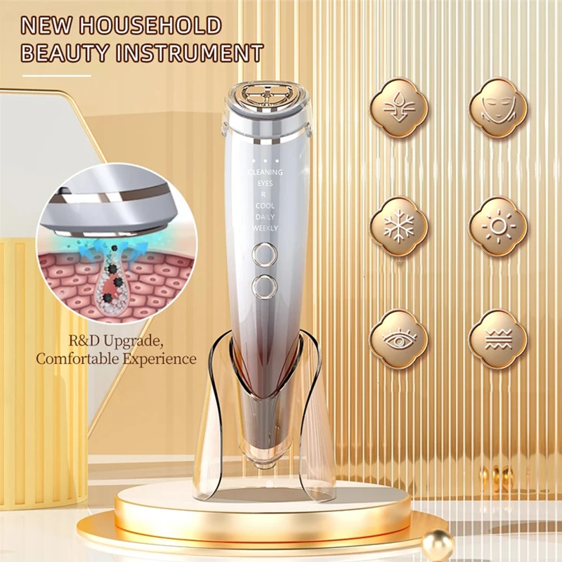 Skin Heating Vibration Massage Device Micro-Current Face Massager Facial Skin Eye Face Care Beauty Instrument For Women Men facial massager,facial massage instrument,beauty instrument