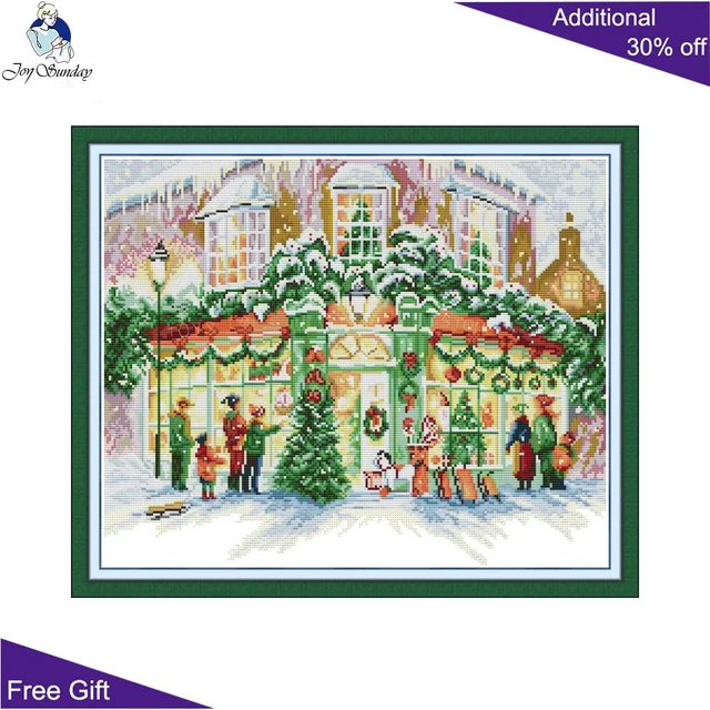 Counted Cross Stitch Kits Joy Sunday Christmas - Sunday Cross Stitch R308 3  14ct - Aliexpress