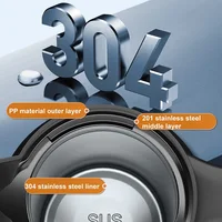 Bouilloire électrique intelligente universelle pour voiture 800 ml, réglage de la température, bouilloire isolée pour voyage/camping-car avec allume-cigare 12V/24V 5