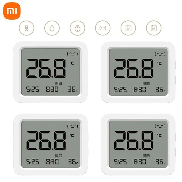 Blanc-Xiaomi Hygromètre Therye.com numérique LCD intelligent
