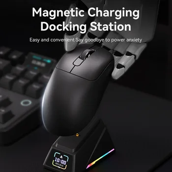 Ajazz AJ179 Apex PAW3950 Wireless Gaming Mouse with RGB Charging Dock, Computer Macro Mouse Gamer,Lightweight Ergonomic PC Mice 5