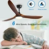 High Power DC Motor, Remote Control with Light, Living Room, Dining Room, 3 Blades, Solid Wood Propeller, 52 Inch Ceiling Fan 5