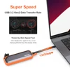 Qwiizlab NVMe & SATA Dual Protocol SSD Enclosure M.2 to USB 3.2 Gen2 Adapter 10Gbps Rugged Zinc Alloy Waterproof IP66 3