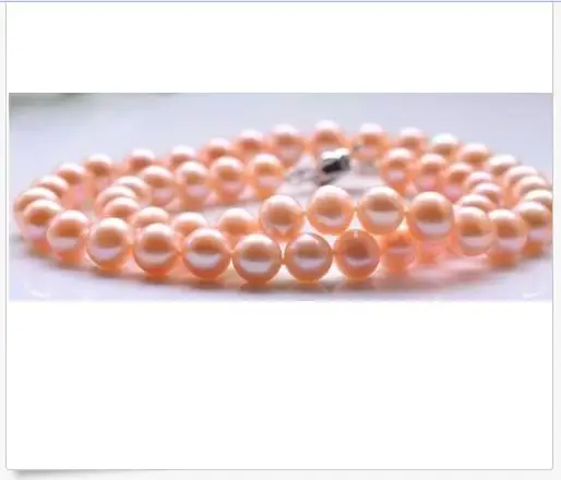 

elegant 7-8mm south sea gold pink pealr necklace 18inch