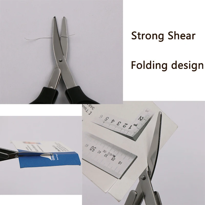 1PCS Mini Household Small Scissors Portable Folding Storage Scissors Sharp Stainless Steel Blades Sewing Fishline Scissor Tool 5