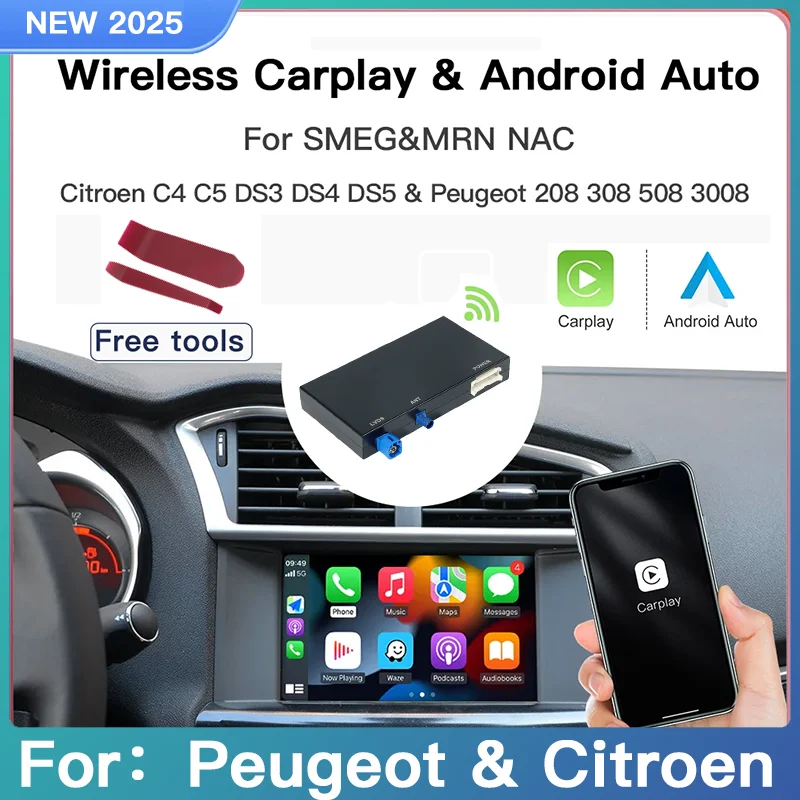 Adaptateur Carplay sans fil pour Peugeot et citroën, module Android ...