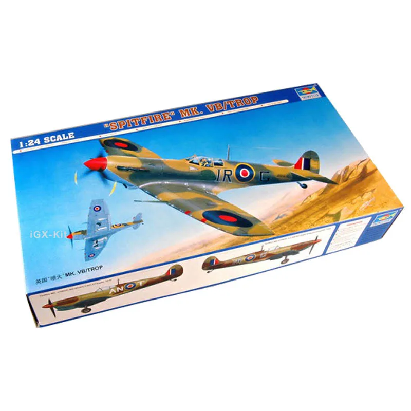 

Trumpeter 02412 1/24 British Spitfire MK VB/Trop Fighter Plane Aircraft Military Toy Assembly Plastic Model Building Kit