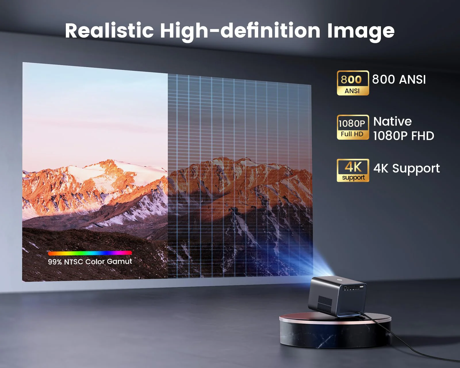 4k 30000Lumens Netflix Officially Auto Focus/Keystone FHD 1080p WIFI 6 Bluetooth Support Dolby Home Theater Portable Projector