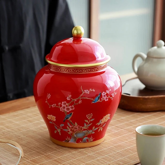 Ősi Kínai Stílusú Kreatív Porcelán Gyömbér Edény Dekoratív Kerámia Virág Váza Asztal Központi Virágrendezés A Kávézóhoz