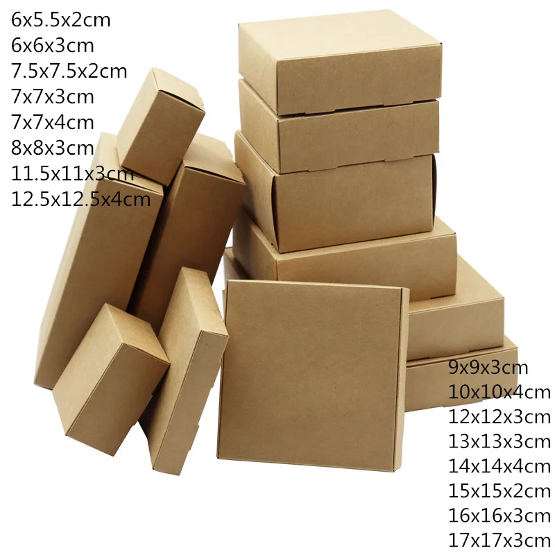 30 Pzs Caja Pequeña Carton Corrugado Regalos 8x8x3cm