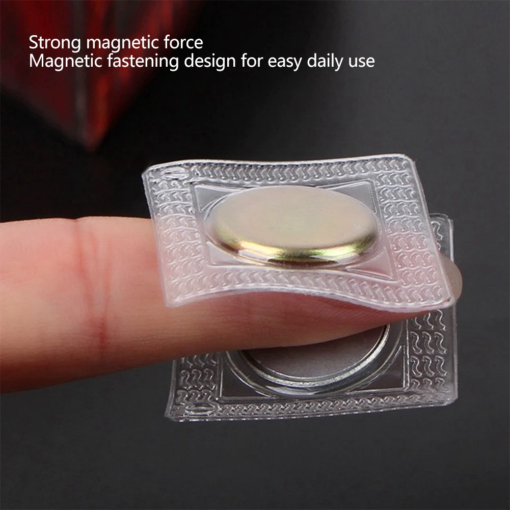 10Pcs PVC Invisible Hidden Metal Strong Magnetic Snaps Button Invisible Sew Magnetic Magnet Fastener For Handbag Clothing