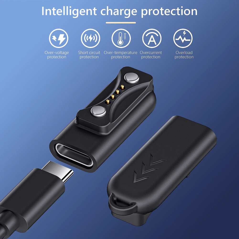 USB C Magnetic Charger Adapter 90 Degree Watch Charger Connector for Polar Pacer /Pacer Pro for Ignite 3/Vantage V3