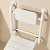 Non-slip Backrest Folding Stool Bathroom Chair Disability Aids, Wall Mounted Shower Seat, Bath Chairs Barrier Free Shower Stool 4