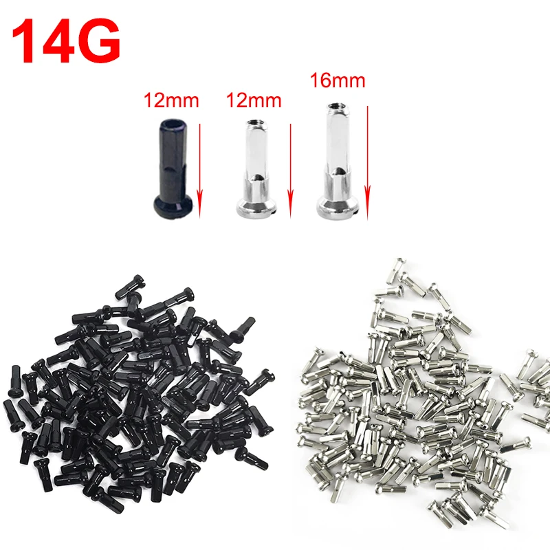 Bicycle Parts Bike Accessories Bike Spokes Nipples 50Pcs/Set Brass Bicycle Spoke Nipples 13G 14G 12mm 13mm 16mm for MTB Road Bikes