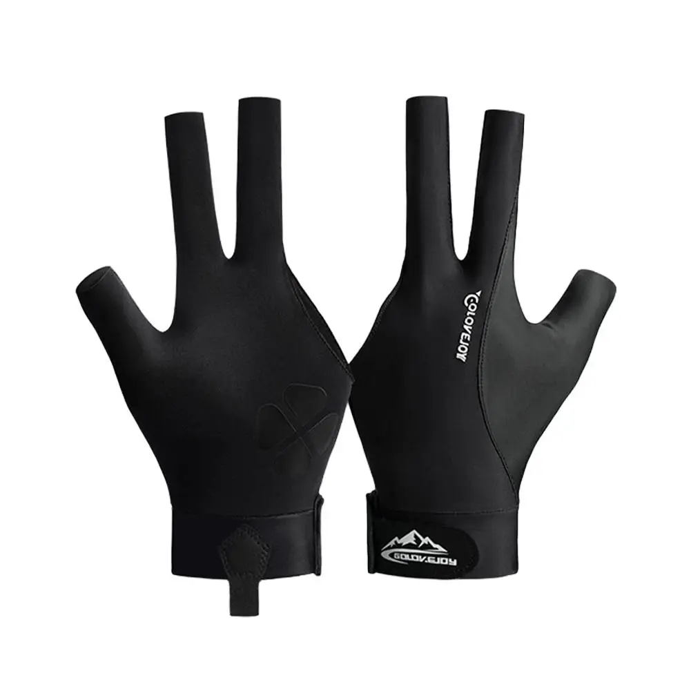 1pc Left Hand Billiards Glove Three Finger Snooker Slip Glove Stickers Billiard Gloves Elasticity Training Billiard Non V2H0