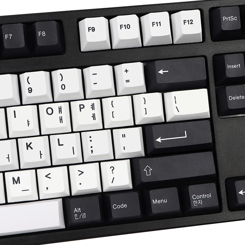Teclas Gmk Preto Branco Russo Coreano Keycaps Cereja Perfil Pbt Tintura Sublimação Teclado Mecânico para mx Switch 137 - Imagem 2