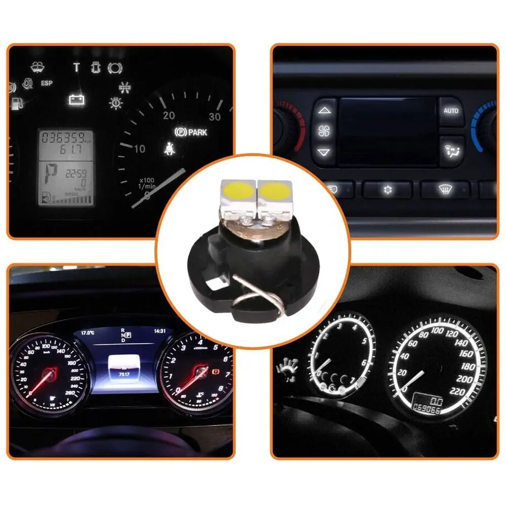 10Pcs Universal Car T4/T4.2 Wedge Dash Bulb Car A/C Climate Light Multifunzionale Car Ambient Light Accessori Per Luci Auto