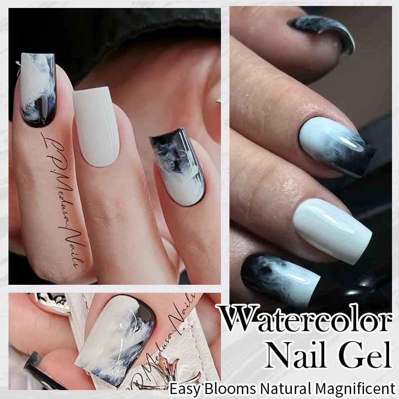 BORN PRETTY 10ml Clear Bloom Gel Nail Polish UV/LED Blossoming Soak Off Marvel Gel Glue For Spreading Effect Marble Gel 5
