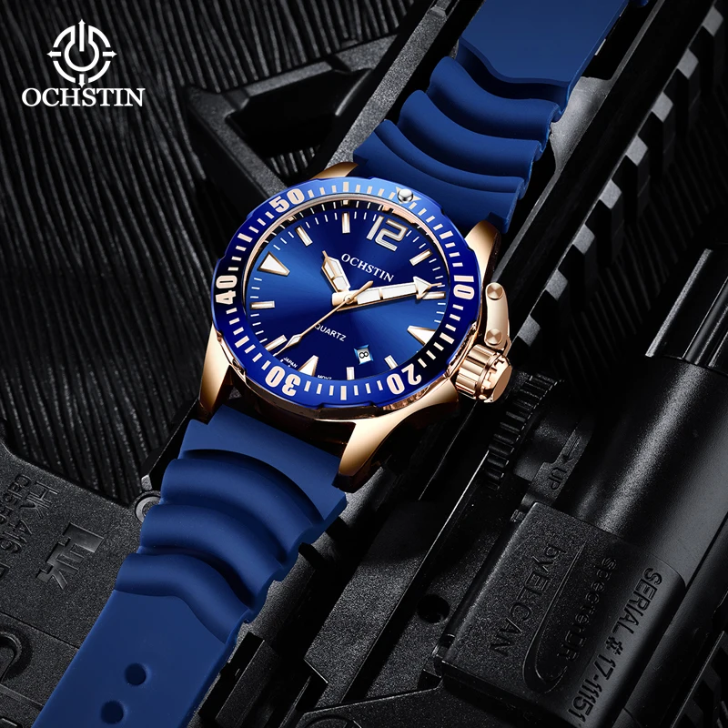OCHSTI's Hot selling 2024 Personalized Trend Pilot Series Multi functional Quartz Movement Waterproof Watch Men's Quartz Watch