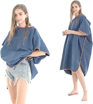 Poncho da surf Asciugamano fasciatoio con cappuccio Coperta da spiaggia in microfibra Asciugamano da bagno Asciugamano da bagno Muta Poncho da spiaggia 1