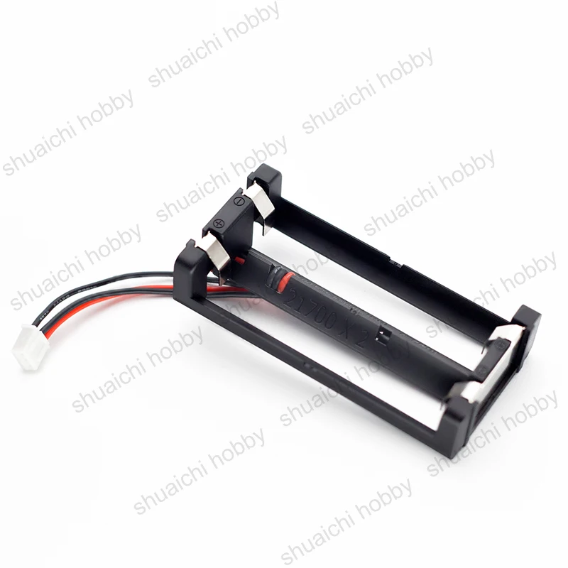 Support batterie 21700 pour drone FPV installé sur un Jumper T18 avec batterie insérée.
