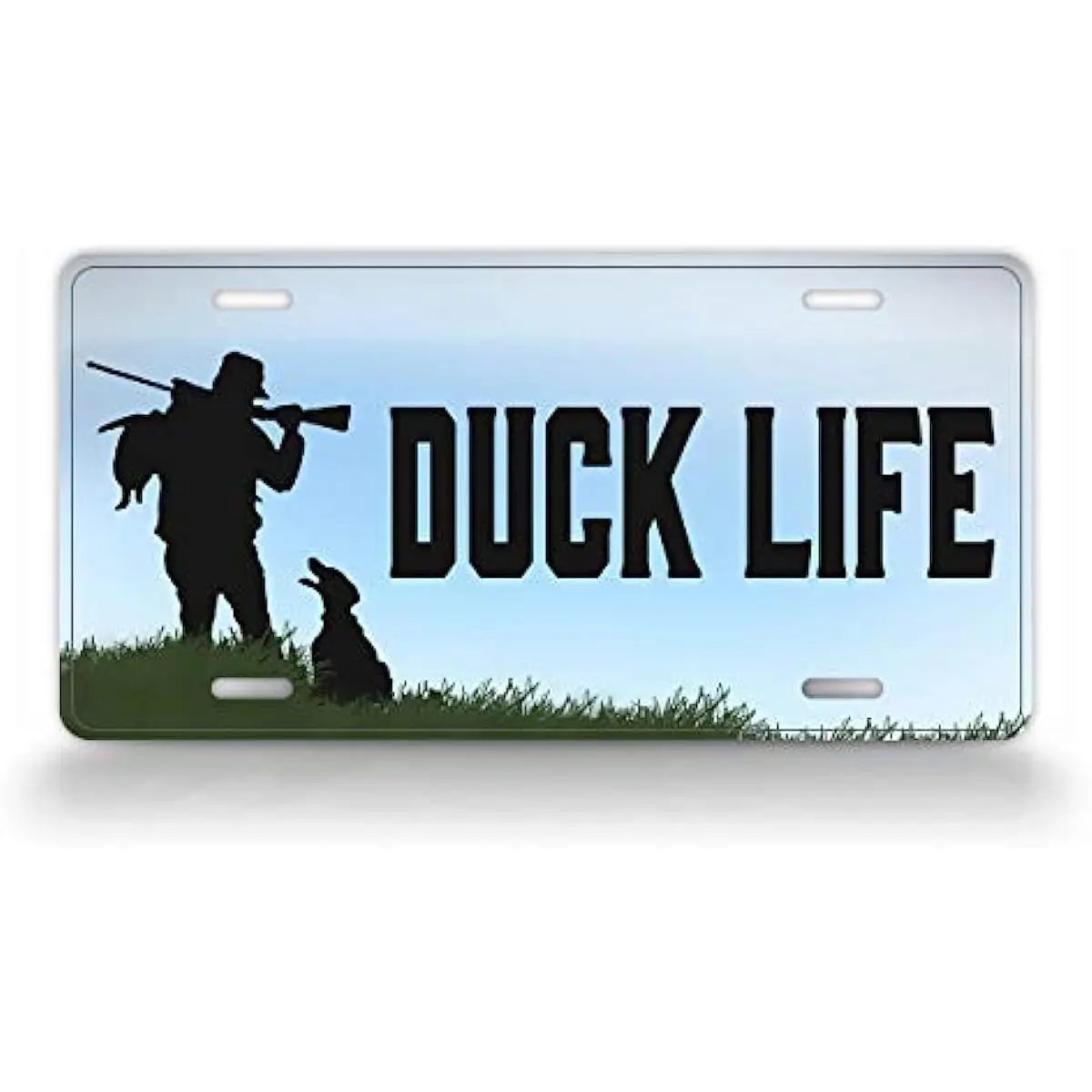 

SignsAndTagsOnline Duck Life License Plate Novelty Duck Hunting Dog and Hunter Auto Tag-Wall Decoration Metal Wall Sign