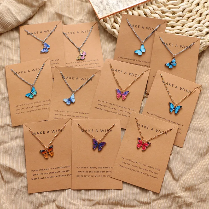 Fashion Women Necklace Korea Style New Butterfly Pendant Necklace Gift