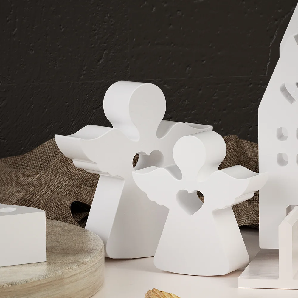 Silicone Mold Silicone Candle Mold Aromatherapy Candle Mold Silicone Candle Molds Candle Mold 3D Angel Candle Mold Little Wing Angel Resin Pendant Silicone Mold DIY Plaster Concrete Resin Ornament Gifts Home Decor